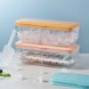 Ice Cube Tray with Storage Box Quick Demould Ice Cube Moulds Lazy Ice Maker for Cocktail Whiskey Bar Kithcen Tools Accessories