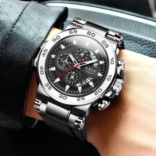 Man Wristwatch Waterproof Luminous Date Quartz Men Watch Big Dial Silicone Watches for Men Male Clock