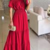 Women Dress Summer Fashion Green Boho Sexy Slash Neck Maxi Dress Elegant Casual Holiday Beach Party Dresses For Woman Robe