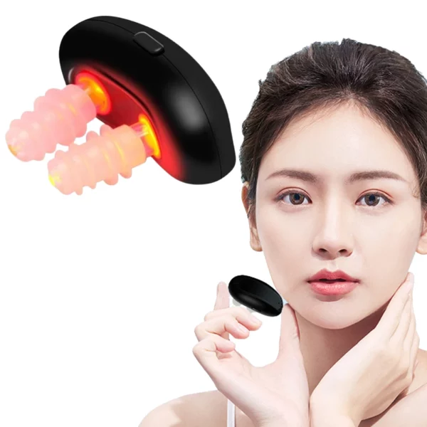 Cordless Red Light Nasal Therapy Device Rhinitis Relief Tool Low Frequency Pulse Nose Massage for Improving Nasal Ventilation