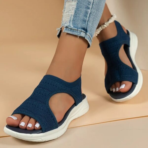 Women Summer Shoes Mesh Fish Platform Sandals Women's Open Toe Wedge Sandals Ladies Light Casual Shoes