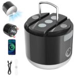 LED Camping Lantern Rechargeable Camping Tent Light with Fan, Light Modes, Spray Function, Mini Light with Magnetic