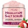 Body Scrub with Collagen and Stem Cells - Natural Exfoliating Salt & Body and Face Souffle Helps with Moist