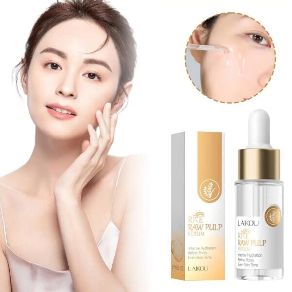 Rice Pulp Serum Hyaluronic Acid Face Essence Nourishing Moisturizing Care Skin Serum Anti-Wrinkle Whitening Facial