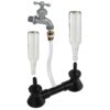 Double Head Wine Rinser Beer Bottle Washer Homebrew Beer & Wine Cleaning Equipment Cleaner With Kitchen Faucet Bar Tools