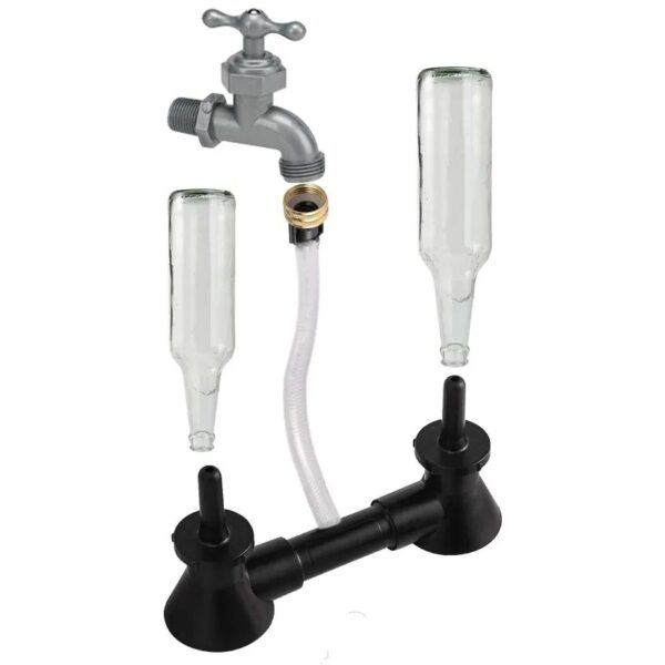Double Head Wine Rinser Beer Bottle Washer Homebrew Beer & Wine Cleaning Equipment Cleaner With Kitchen Faucet Bar Tools