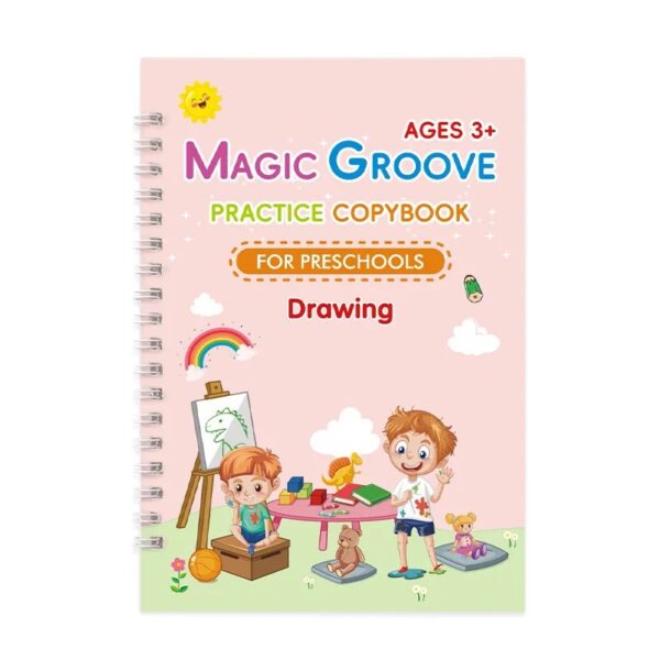Magical English Groove Practice Copy Book for Children's Notebook Learning Number Letters Calligraphy Writing Exercise Book