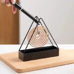 Incense Holders Coil Incense Burner Frame Iron Mosquito Coil Holder Modern Repellent Incense Rack for Household Bedroom Patio