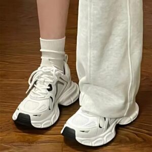 Women's High Shoes Summer Versatile Internet Breathable Ins Trendy Thick Bottom Casual Sports Shoes