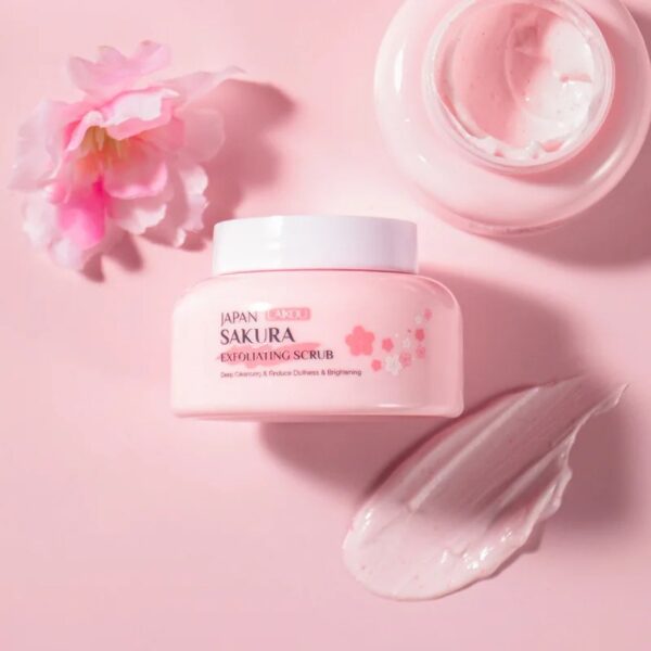 Sakura Peeling Exfoliating Scrub Blackhead Dead Skin Remove Soften Face Body Cleanser Pores Cleansing Gel Exfoliator