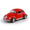 Scale Beetle Model Toy Cars Alloy Diecasting Doors Opened Sound Light Pull Back Miniature Vehicles for Children Gifts