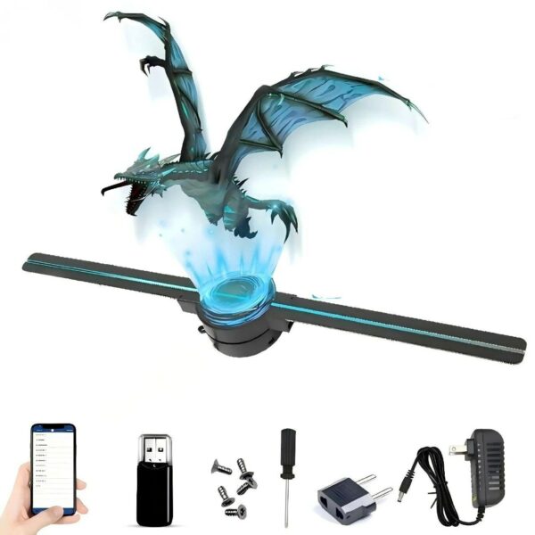 Porgrammable 3D Hologram Fan Projector HD WiFi for Advertising Holographic Displays