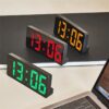 LED Digital Electronic Clock Backlight Large Number Alarm Clock Temperature Calendar Bedside Table Nightlight Home Decoration
