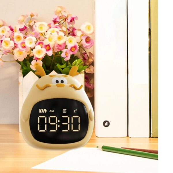 Digital Alarm Clock Rechargeable Table Clock Home Decor Silent Countdown Timer with Snooze for Bedside Students Adults Kids
