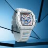 Luxury Watch Men's Fashion Casual Multifunctional Silicone Tape Waterproof Quartz Watch White