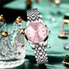 Elegant Ultrathin Nordic Simple Style Quartz Movement Women's Wristwatch Fashion Stainless Steel Bracelet Belt Woman Watch