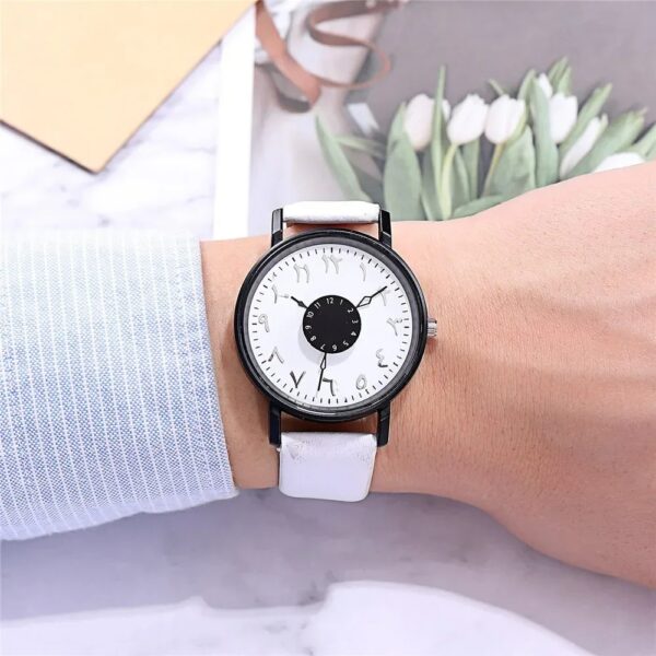 Mens Watches Casual Small Arabic Numbers Watch for Men Luxury Leather Belt Creative Dial Simple Quartz Watches Relogio Masculino
