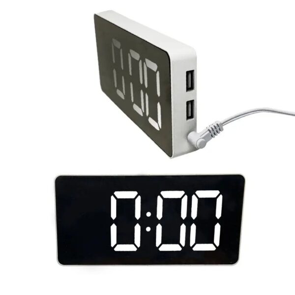 Clock Sleek Stylish Functional Modern Versatile Large Led Clock For Home Decor Wall-mounted Clock With Adapter Led Display Large