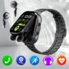 Smart Watch With Earphone Smartwatch Bluetooth Call Men Watch GPS Track Heart Rate Monitor Play Music