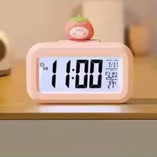 Cute Alarm Clock Cartoon Music Watch Study Reminder Clock Cordless Battery Powered Customizable Ringtones Easy To Use