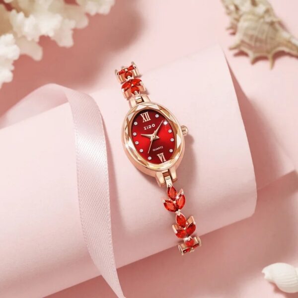 Women's Watches Light Luxury Diamond Inlaid Female Watch Waterproof Oval Ladies Fashion Quartz Bracelet Wristwatch