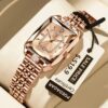 Luxury Elegant Watch For Woman Date Waterproof Rectangle Ladies Watch Stainless Steel Quartz Women Watches Female