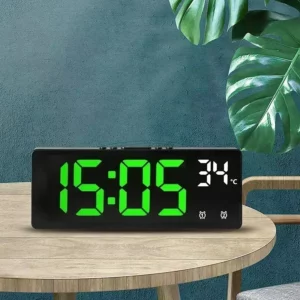Voice Control Digital Alarm Clock Temperature Dual Alarm Snooze Desktop Table Clock Night Mode  LED Clock Watch Desk