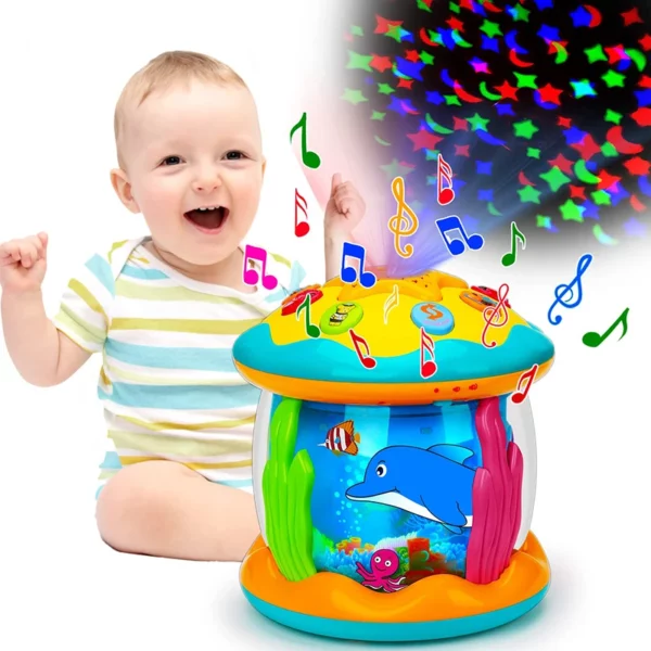 Baby Toys Babies Ocean Light Rotary Projector Musical Toys Montessori Early Educational Sensory Toys for Toddler Gifts