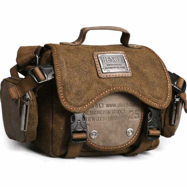 Men Shoulder Camera Bags Leisure Resistant Canvas Cross Messenger Bag Outdoor Wear Resistance Casual Crossbody Bags
