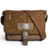 Men Canvas Shoulder Bag Retro Wear-Resistant Messenger Bag Neutral Casual Bags Set