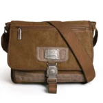 Men Canvas Shoulder Bag Retro Wear-Resistant Messenger Bag Neutral Casual Bags Set