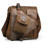 Canvas Shoulder Bags Multifunction Man Leisure Tooling Messenger Package Vintage Handbag European American Style