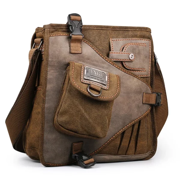 Canvas Shoulder Bags Multifunction Man Leisure Tooling Messenger Package Vintage Handbag European American Style