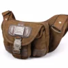 Ruil Retro Canvas Waist Bags Men Fashion Multi-Functional Pockets Leisure Picnic Phone Bag Toolkit Vintage Package