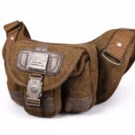 Ruil Retro Canvas Waist Bags Men Fashion Multi-Functional Pockets Leisure Picnic Phone Bag Toolkit Vintage Package