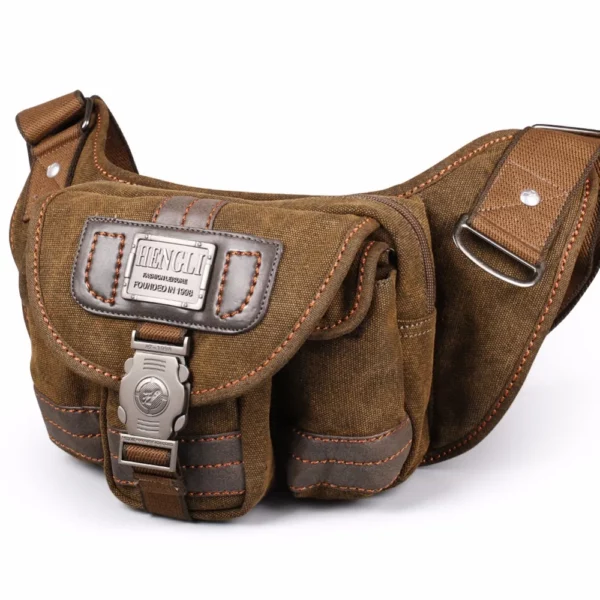 Ruil Retro Canvas Waist Bags Men Fashion Multi-Functional Pockets Leisure Picnic Phone Bag Toolkit Vintage Package