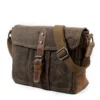 Men Retro Messenger Bags Casual Canvas Waterproof Simple Shoulder Bag Cross Section Oil Wax Bag