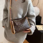 Fashionable Luxury Commuting Retro Printed Shoulder Bag, Casual Crossbody Small Square Bag, Women's Pillow Bag