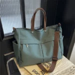 Spacious Nylon Tote Bag for Women Stylish Shoulder Crossbody Bag, Perfect for Casual Outings, Travel, Business, Fitness