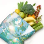 Women'S Casual Reusable Tote Polyester Daisy Large Capacity Shoulder Bag, Mixed Color, Machine Washable,