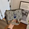 Summer Women's Bag Love Letter Bear Pillow Bags Casual Fashion Versatile Single Shoulder Bags Crossbody Bag