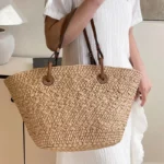 Shoulder Bag Handmade Straw Woven Large Capacity Brand Highquality Basket Bag Summer Beach Vacation Fashion Handbag