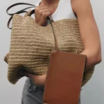 Casual Large Capacity Straw Tote Bag Designer Woven Women Shoulder Bags Handmade Summer Beach Handbags with Small