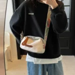 Crossbody Bag Small Bag Casual Oxford Cloth Women's Bag Lightweight Pillow Bag Fashionable Single-Shoulder Canvas Bag