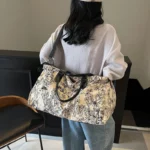 Causal Women Gym Fitness Printed Bag Large Capacity Travelling Sports Yoga Shoulder Crossbody Bag Outdoor Luggage Bag