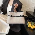 Quality Big Top-handle Bags For Women  Latest Designer Handbag Luxury Fabric Large Capacity Shoulder Tote Bag Female