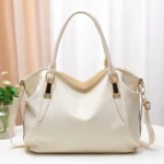 Casual and Fashionable Women's Shoulder Bag Solid Color Soft Large Capacity Handbag Crossbody Bag