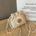 Women Straw Bag Handbag Knit Summer Beach Woman Shoulder Messenger Khaki Beige Bags Fashion Creative