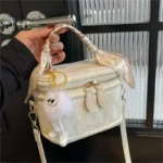 High End Simple and Versatile Bag for Women Spring and Summer Niche Design Bucket Bag Korean Style Portable Shoulder Bag