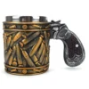 Gun Mugs Revolver Gun Pistol Tankard Mug With Ammo Bullet Round Shells Mugs Cup Birthday Christmas Halloween Gift 400ml